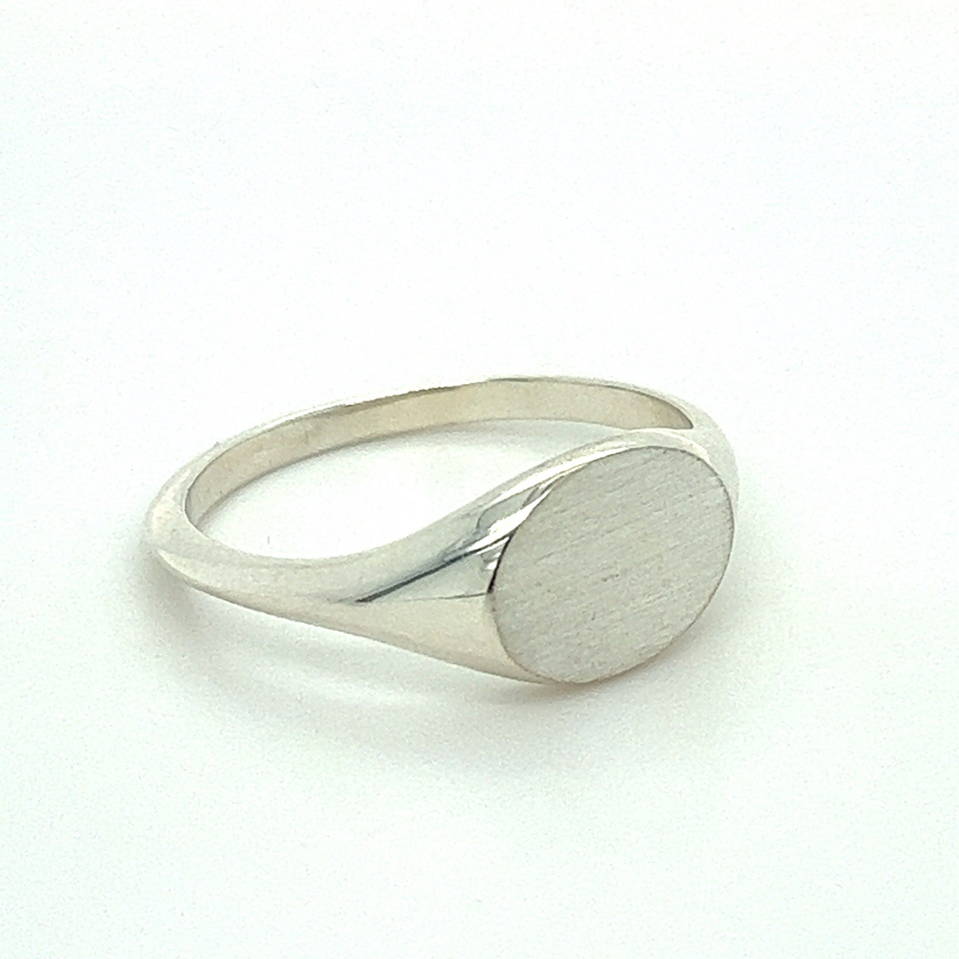 Sterling Silver Signet Ring Oval Signet Ring Round Signet 